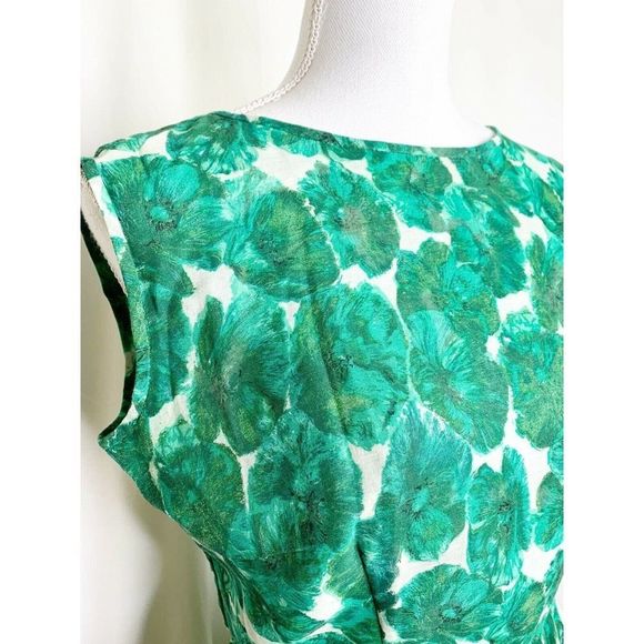 1960s Floral Garden Party Sheer Dress - Rockabilly - Picture 6 of 9